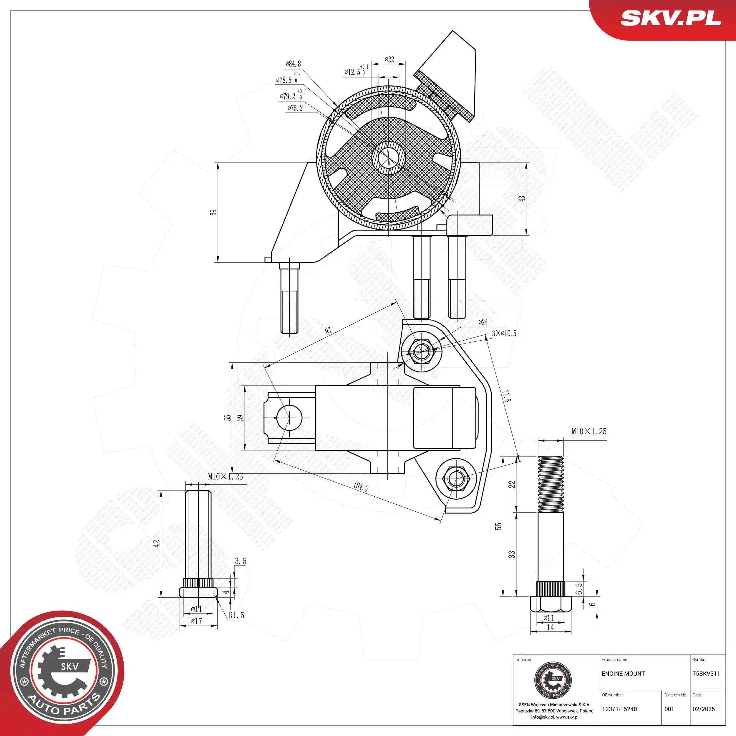 Mounting, engine